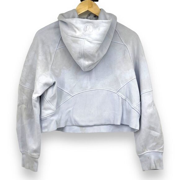 Lululemon Scuba Oversized Half Zip Hoodie Light Blue Women XS/S Crop flawed - Picture 2 of 11